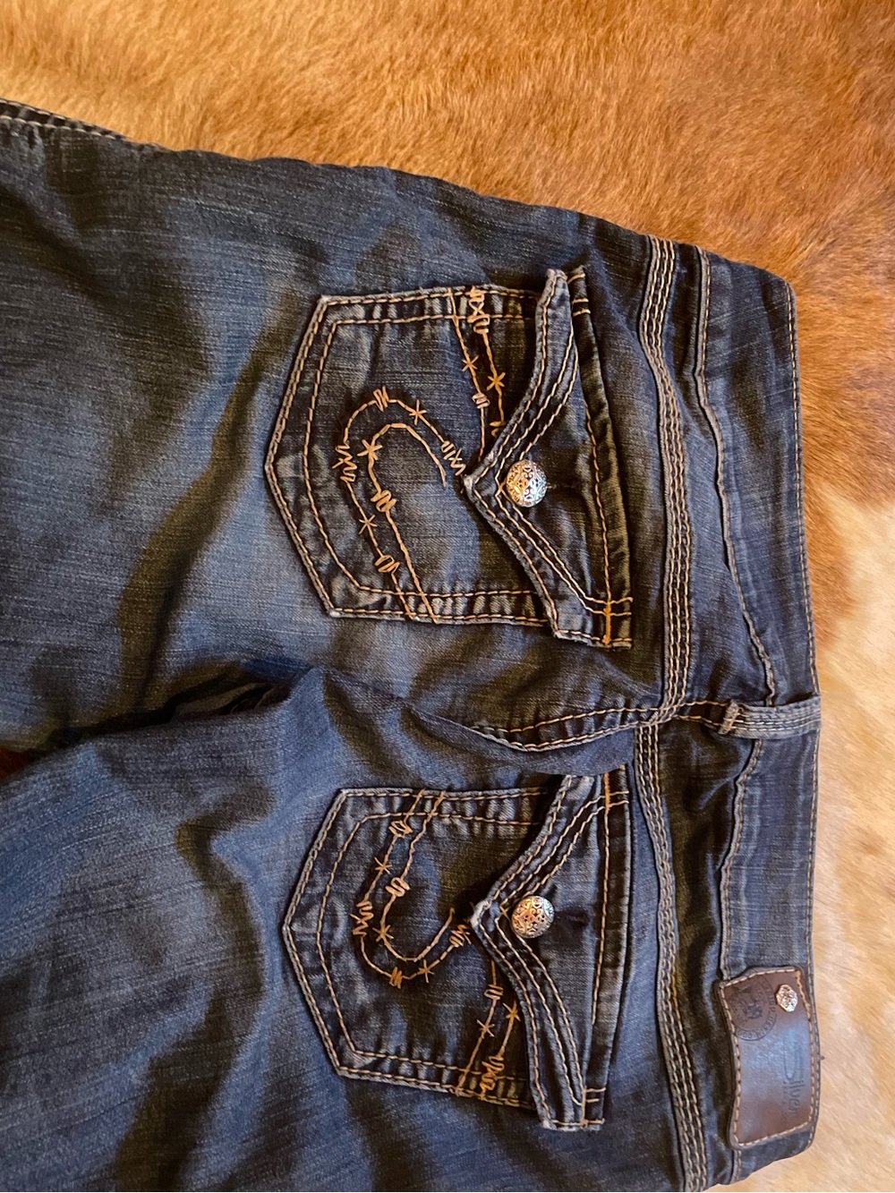 Mckenzie Silver Mid-Rise Jeans